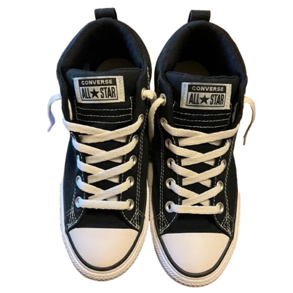 Chuck Taylor All Star Slip On Mid Top Lace Sneakers - Picture 2 of 8